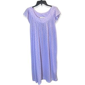 Vintage Embellishments Lilac Floral Night Dress Size L